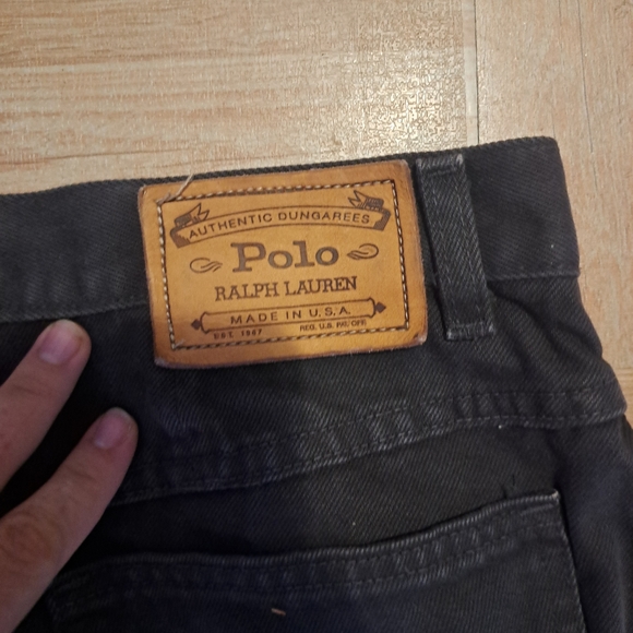 RALPH LAUREN - Brown Denim Vintage Skirt - Size Large - Made in USA 1980's - Picture 5 of 11